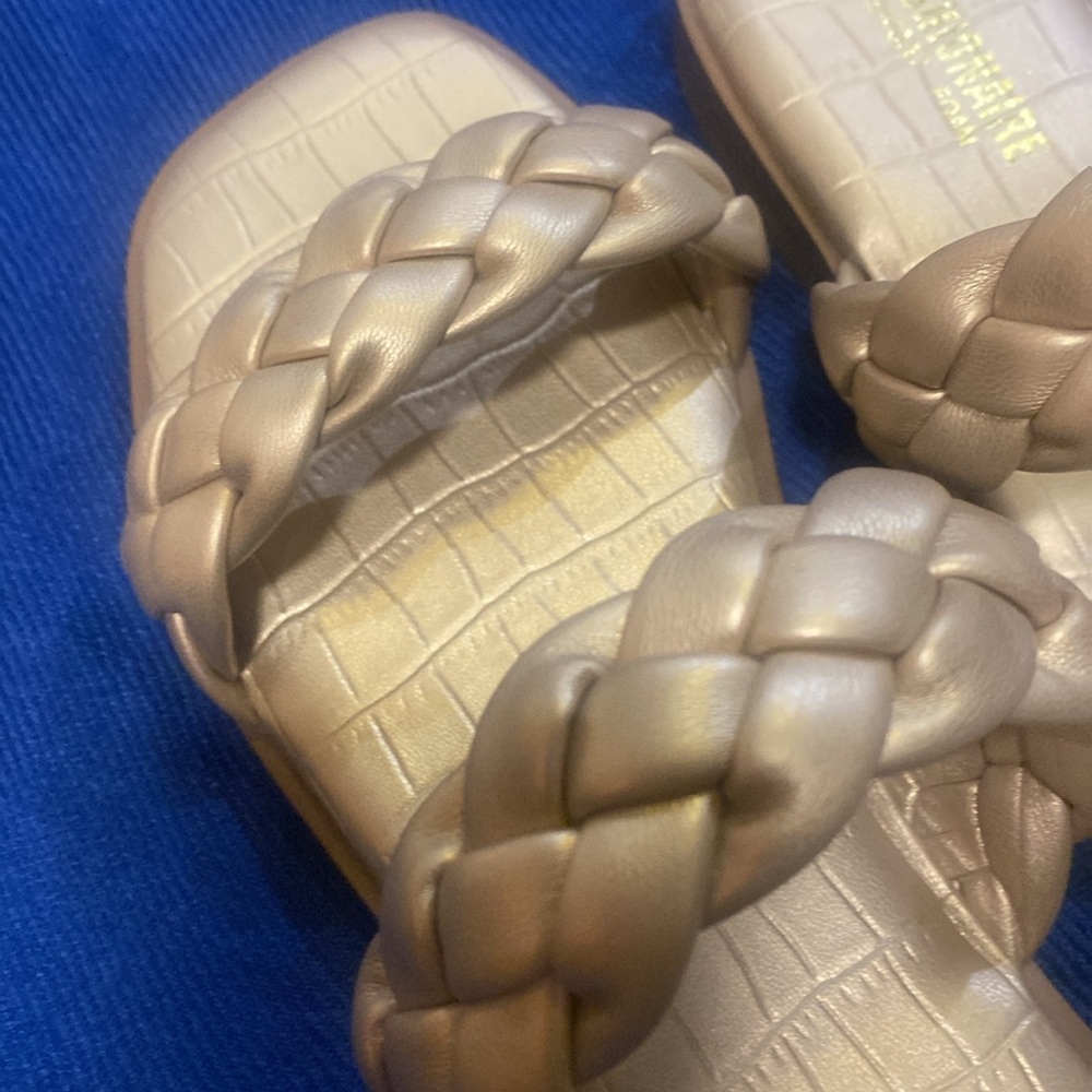 Cushionare Size 6M Braided Sandals NWT Summer Wedding Guest Fall - Picture 2 of 7